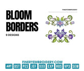 Bloom borders: Embroidery Design Pack - FineryEmbroidery